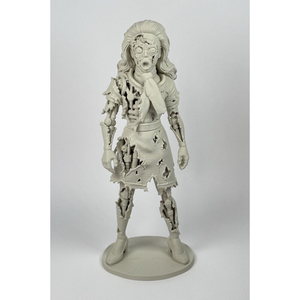 The Six Million Dollar Man FEMBOT Battle Damaged Destroyed Paintable 8 Inch Toy